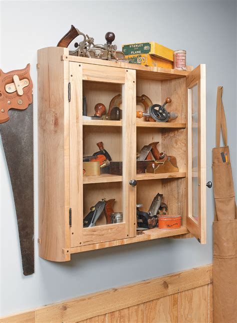 wall mounted wood tool cabinet